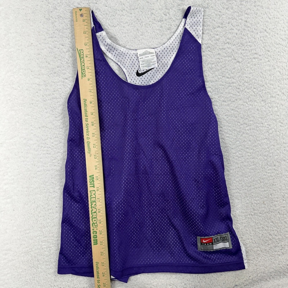VTG Nike 90s Womens Reversible Basketball Tank Top Purple Mesh Size 2XL 3XL NWT - Picture 2 of 6